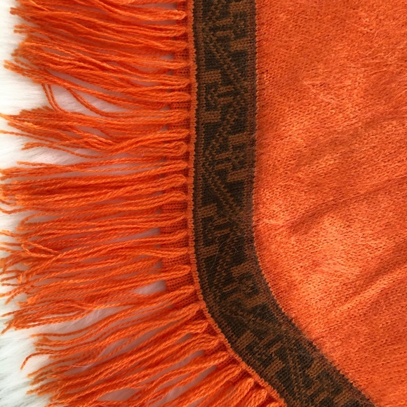 Stunning Orange Alpaca Fur Hoodie Sweater, Small - Picture 5 of 7